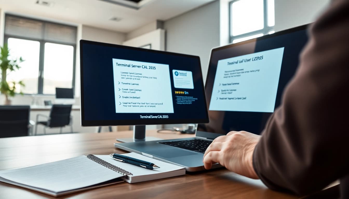 Erwerben Sie Terminal Server CAL 2025 User kaufen und installieren Sie mühelos Software-Lizenzen im modernen Büro.