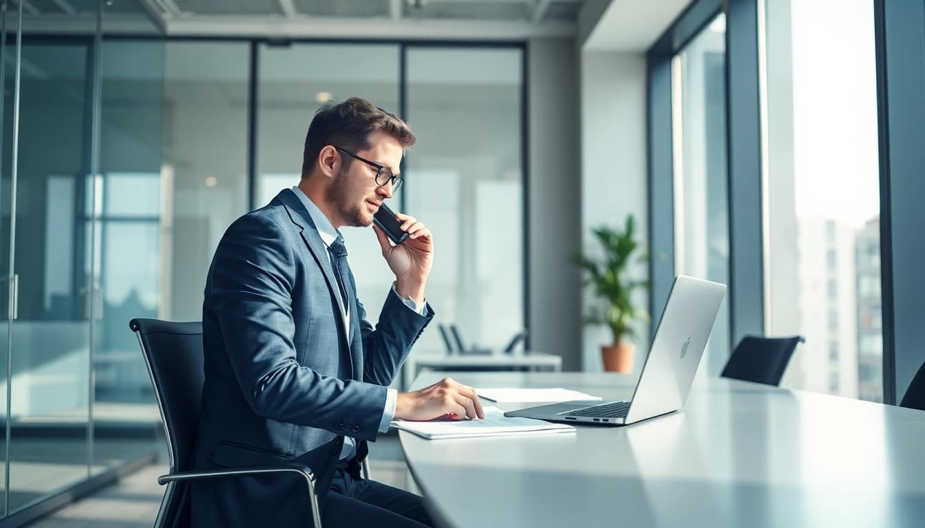Headhunter Düsseldorf in einer professionellen Büroumgebung bei der Personalvermittlung.