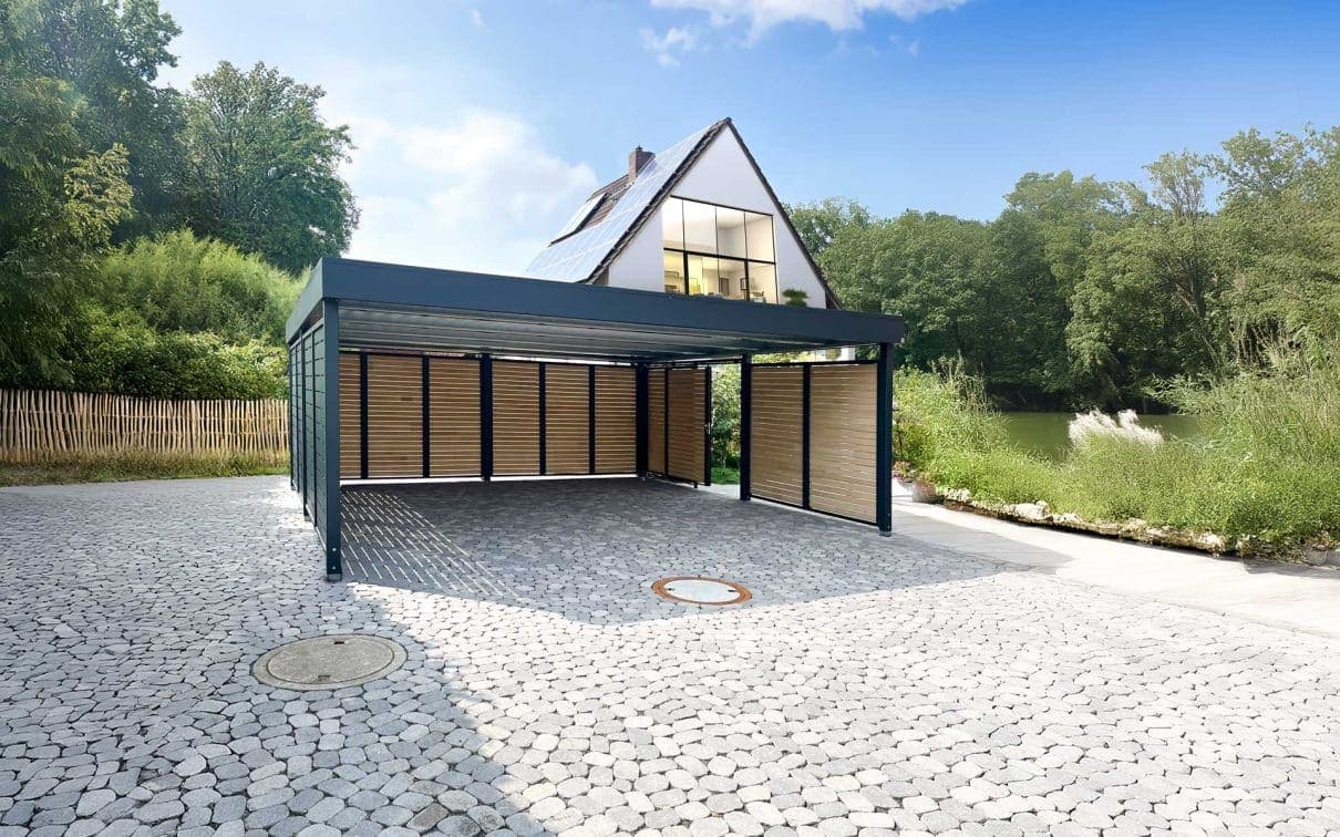 Terrassenüberdachung aus Alu mit Solarpanels: Nachhaltig und effizient