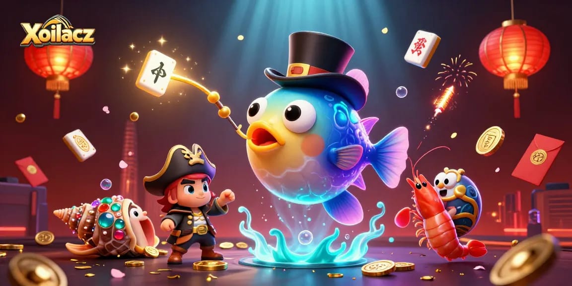 Xoilacz delivers captivating online gaming excitement with an animated anglerfish and treasure-themed design.