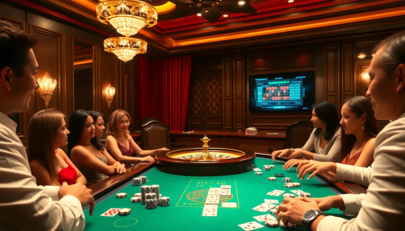 Gambling excitement with KI Erkennung Software highlighted in a luxurious casino atmosphere.
