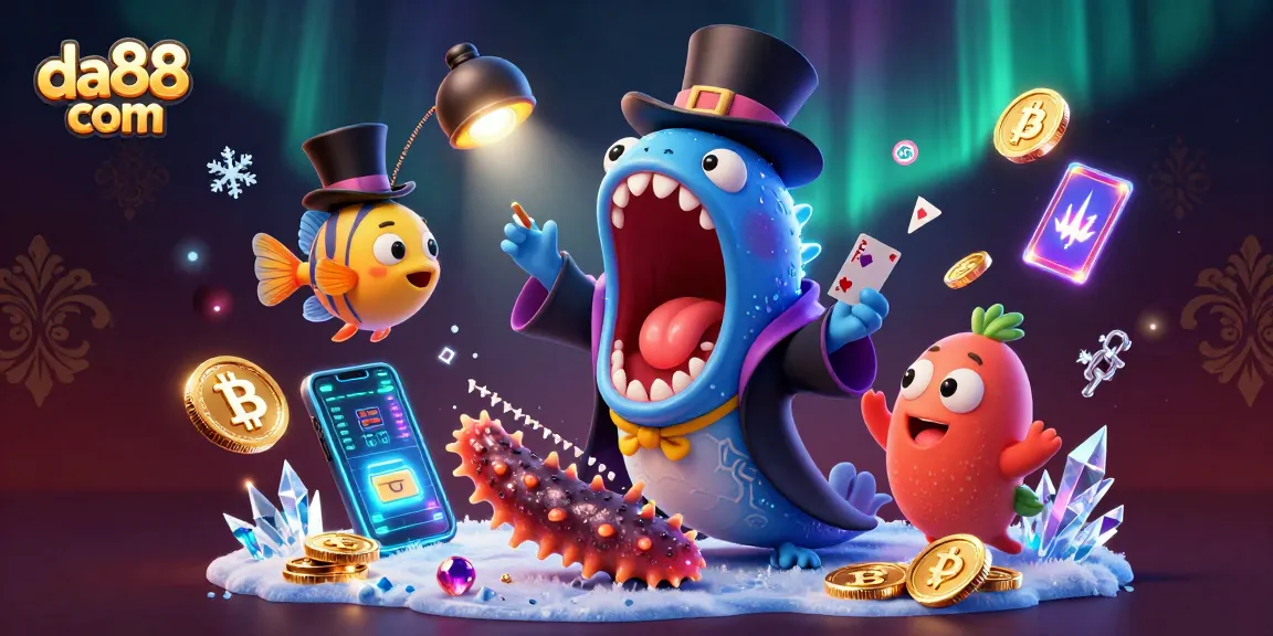 Engage in winning strategies with da88 com, featuring vibrant 3D casino characters and elements.