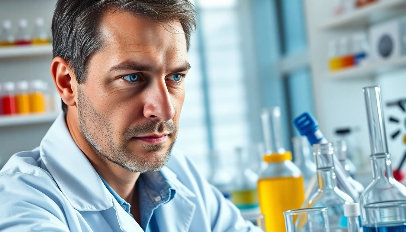 Die Forschung zur Lipase im Labor mit Bechergläsern und wissenschaftlichem Equipment.