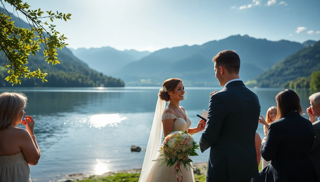 Hochzeitsfotograf Tegernsee dokumentiert eine romantische Zeremonie am See.