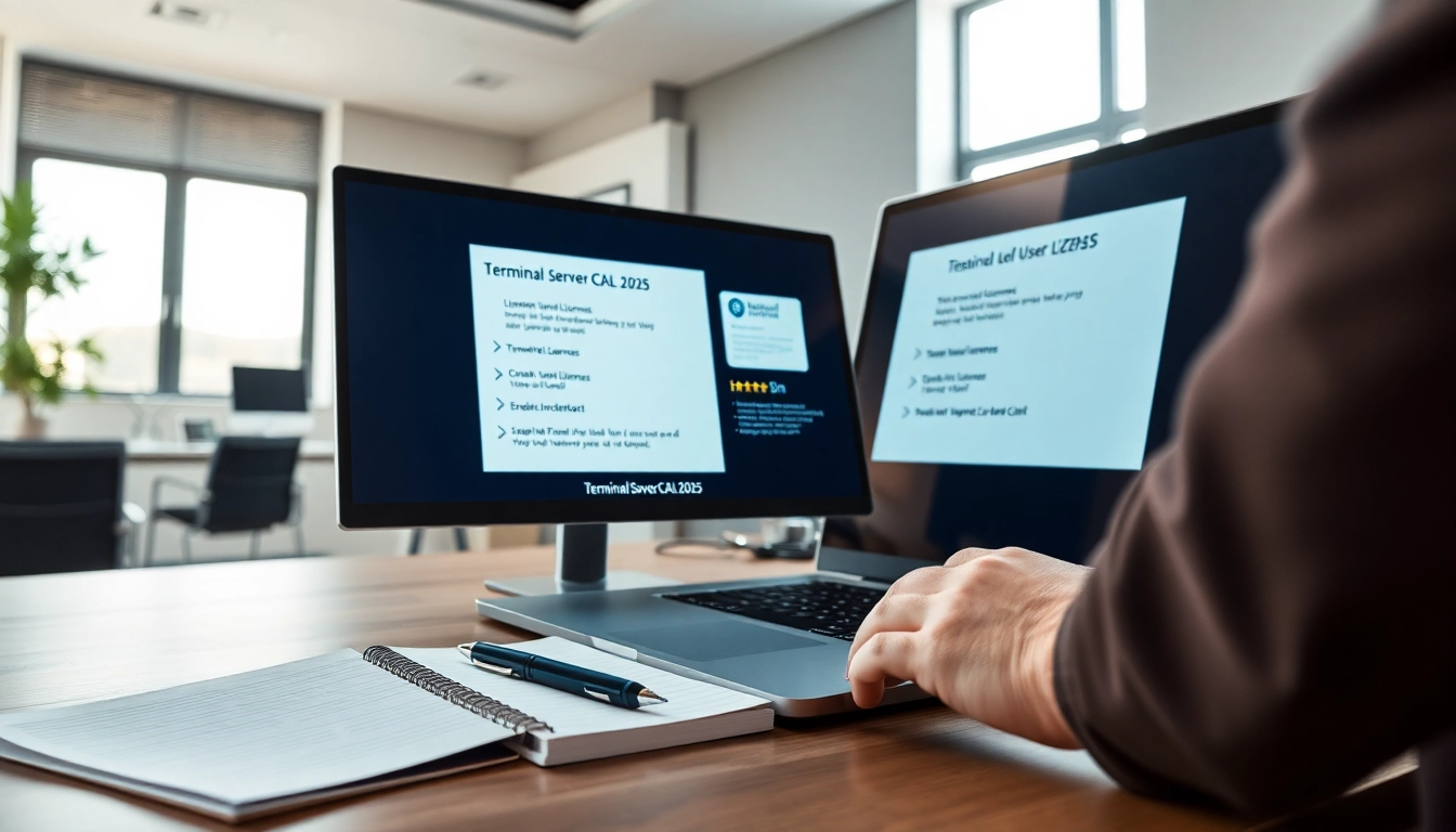 Erwerben Sie Terminal Server CAL 2025 User kaufen und installieren Sie mühelos Software-Lizenzen im modernen Büro.