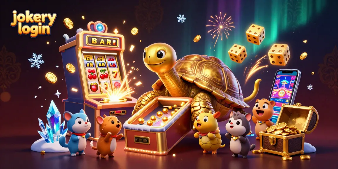 Experience the fun and excitement of jokery login with vibrant casino elements and charming characters.