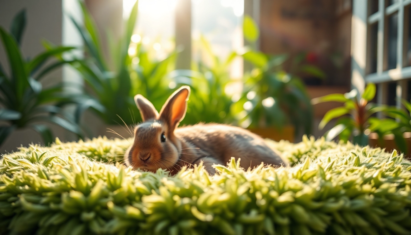 Nagermatte providing comfort and softness for small pets in a cozy environment.