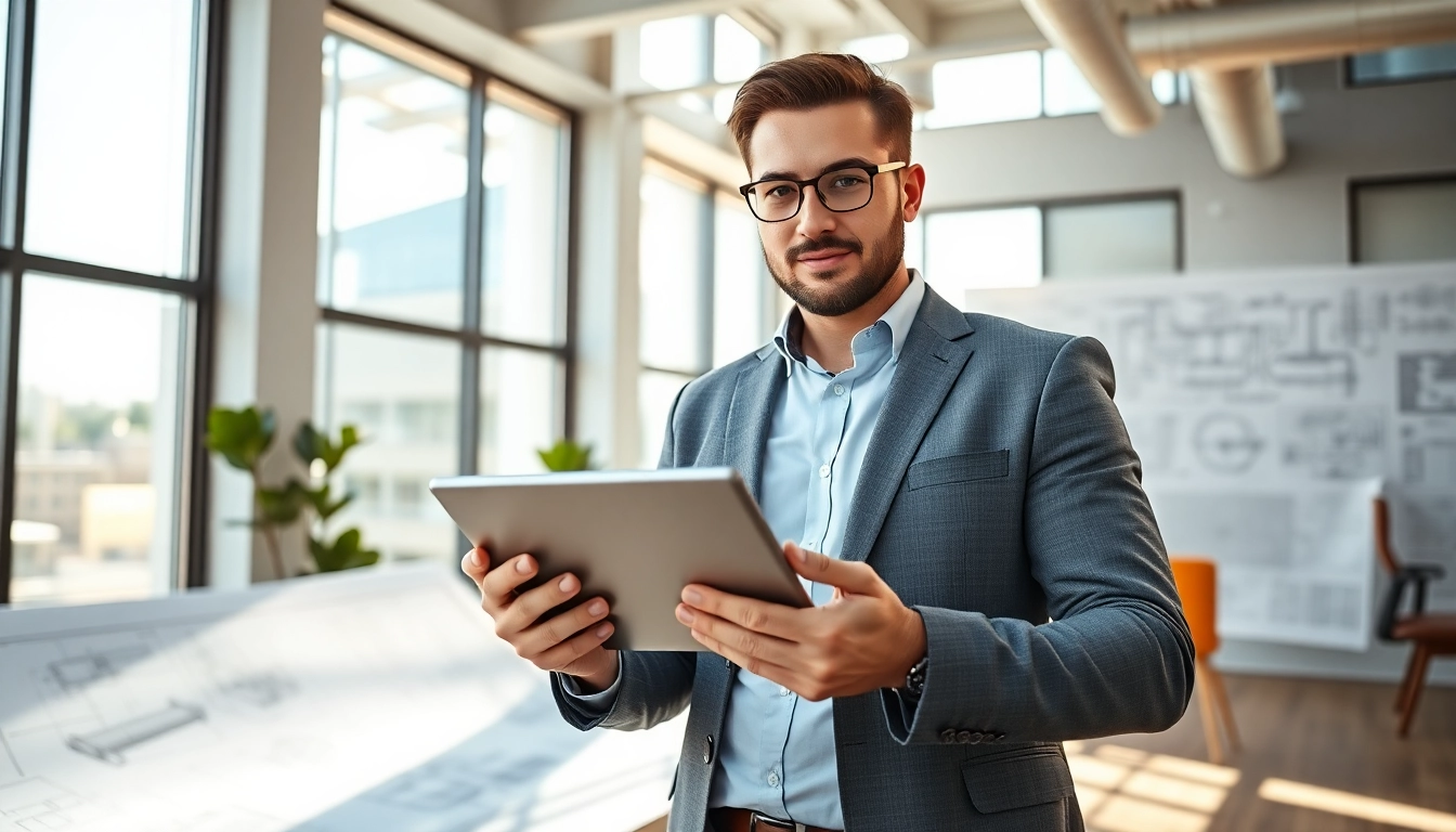 Headhunter Ingenieure bespricht Bewerbungen in einem modernen Büro.