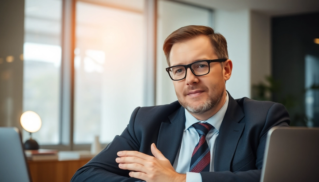 Headhunter führt ein informatives Gespräch mit einem Kandidaten in einem modernen Büro.