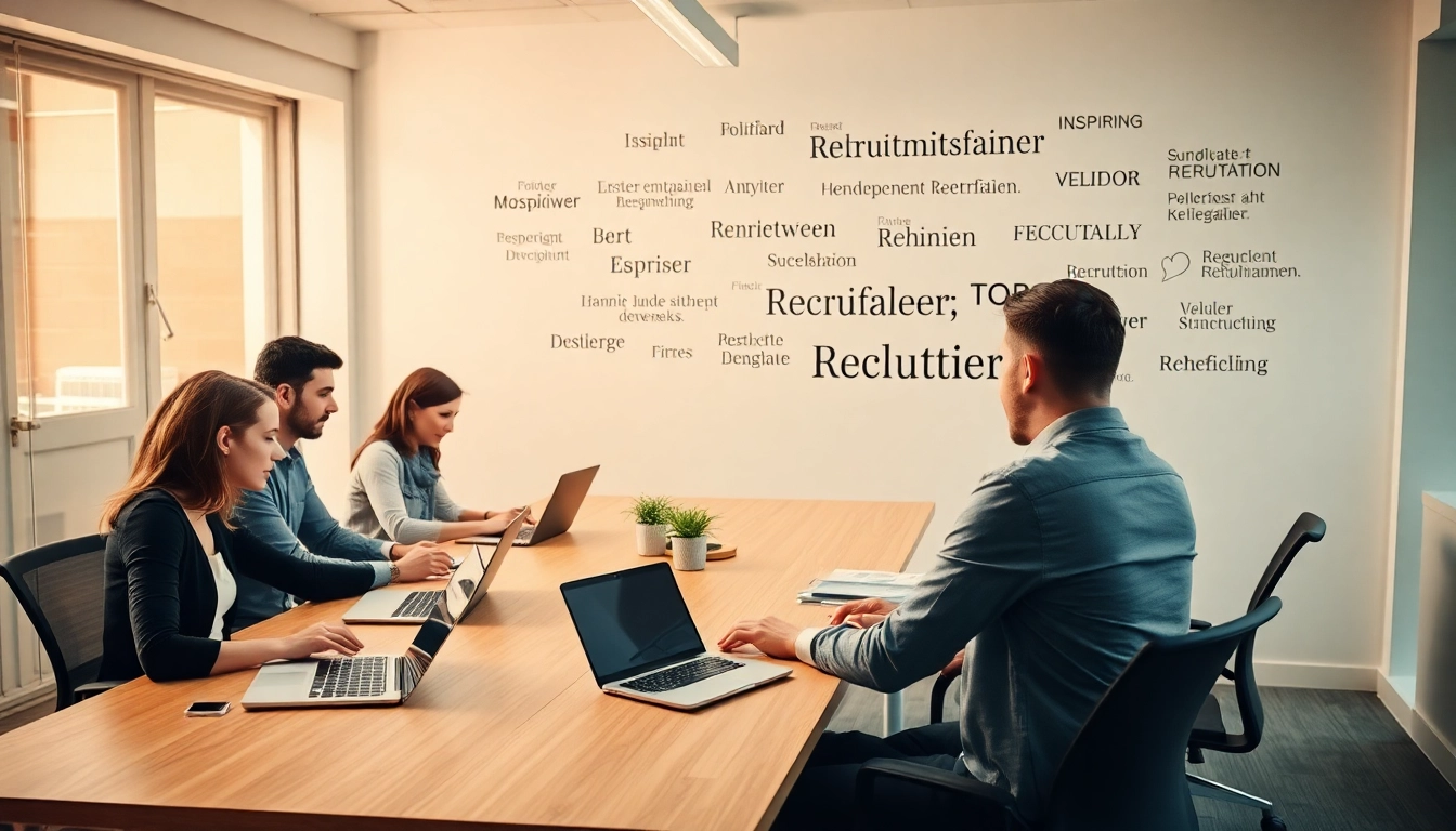 Top Vertriebsmitarbeiter rekrutieren: Ein modernes Recruiting-Team in heller Büroatmosphäre.