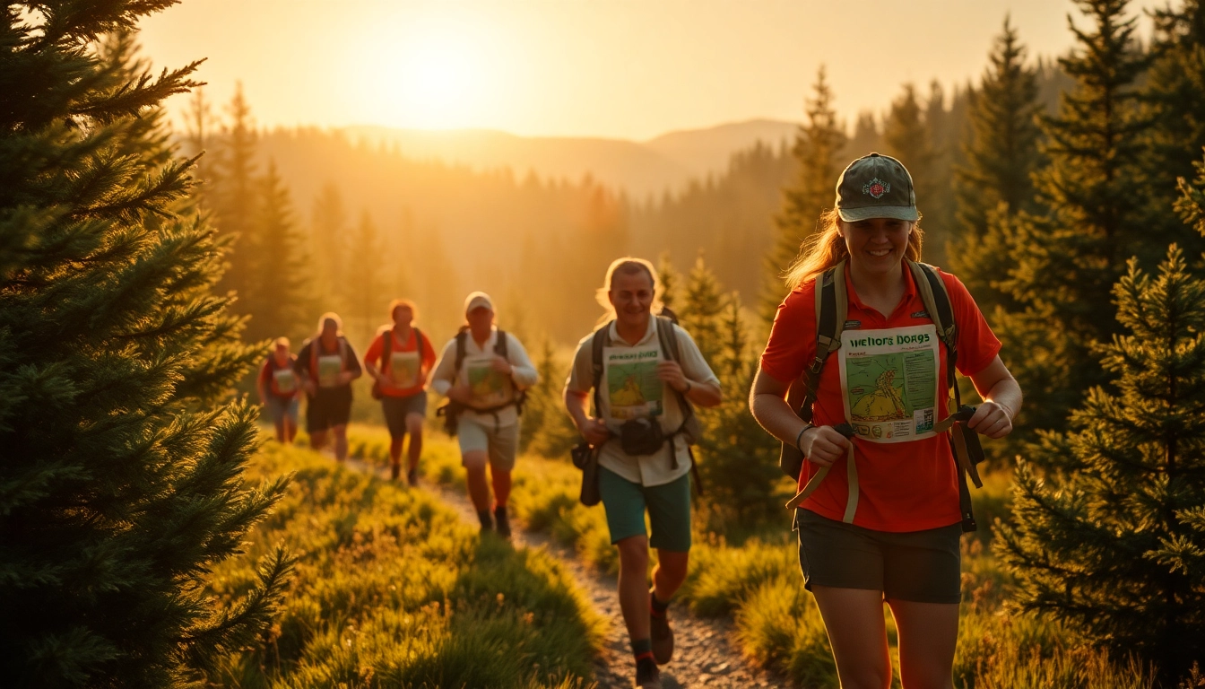 Teilnehmer navigieren beim Wetziker OL Challenge durch eine malerische Landschaft und zeigen ihren Abenteuergeist.