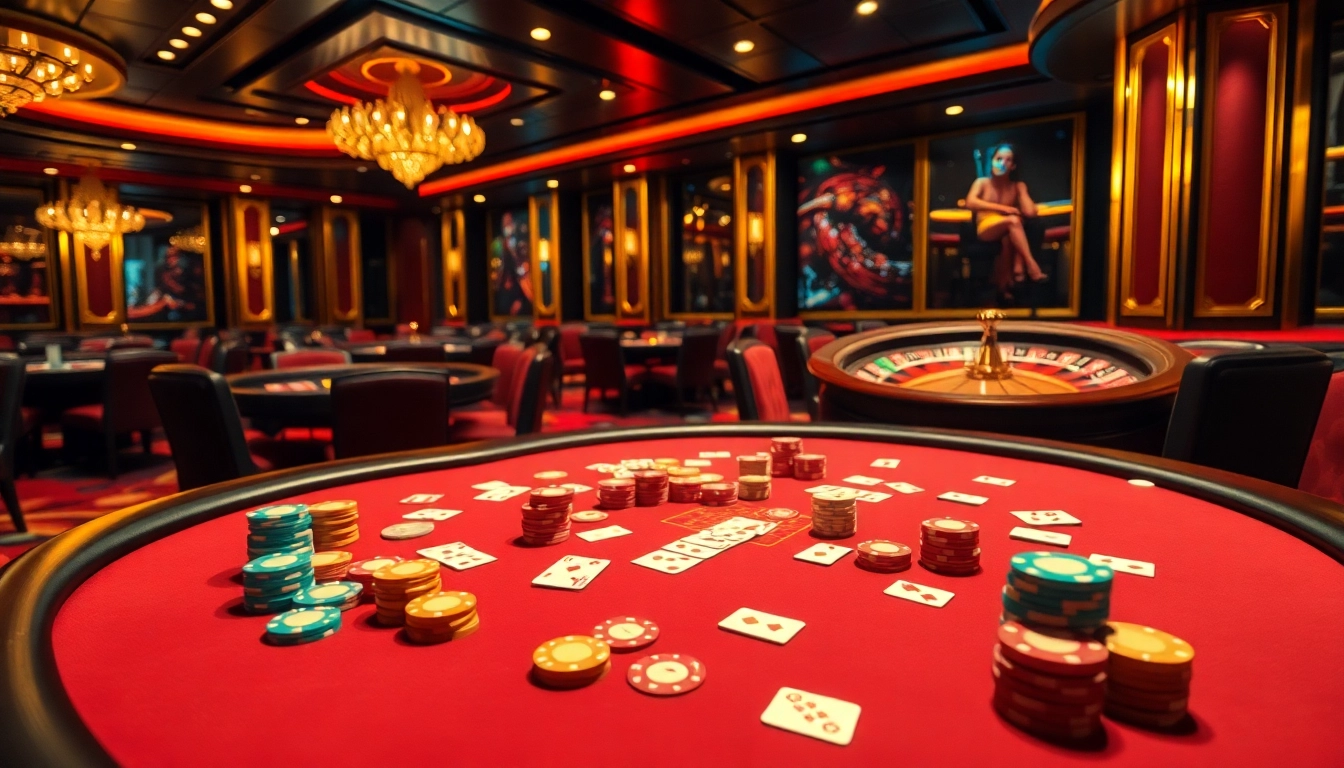 Experience the thrill of an exciting game at https://789clubac.cn.com/ with colorful poker chips and vibrant casino action.