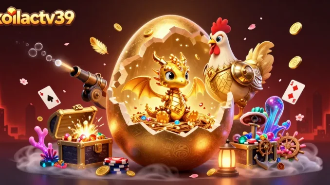 Engage with xoilactv39, featuring a golden dragon over poker chips in a vibrant casino scene.